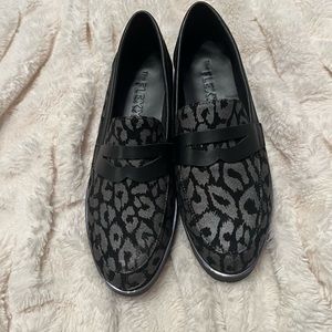 The Flexx Black and Metallic Slip On Loafer